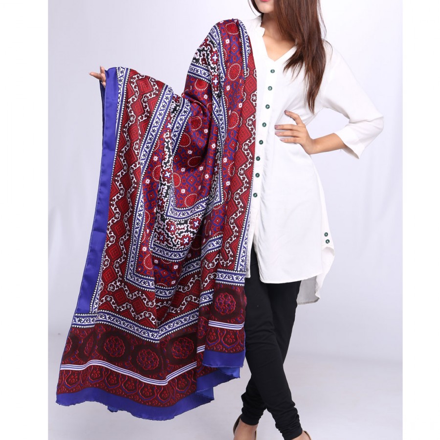 Poly Silk Sindhi Ajrak Chadder SA-36